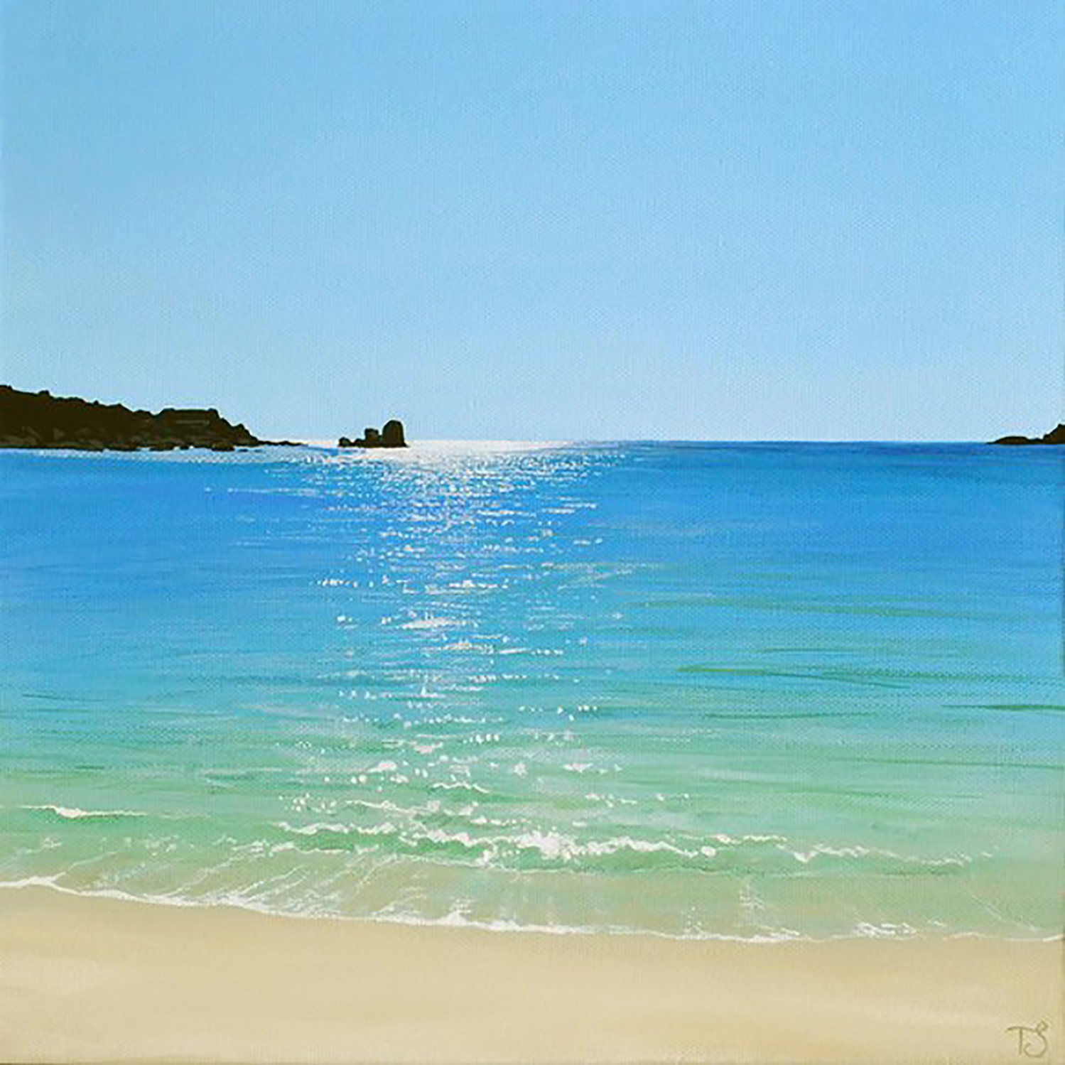 theresa_shaw_cornwall_painting_Theresa beach turquoise sea @300